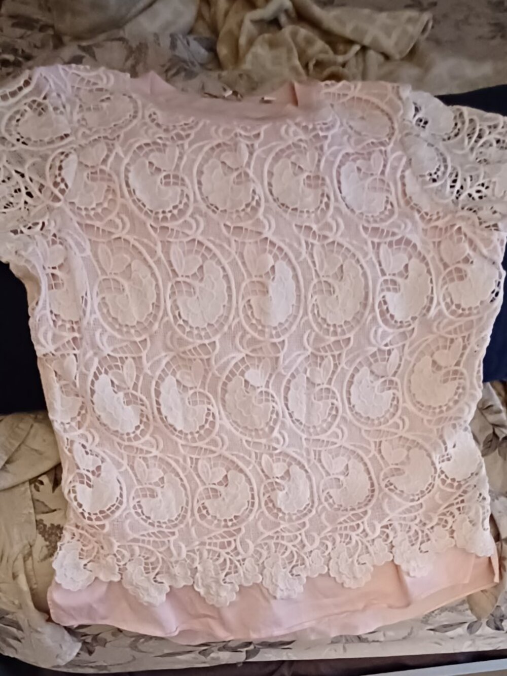 Ted Baker London Women's Size 3 Top Pink & White
